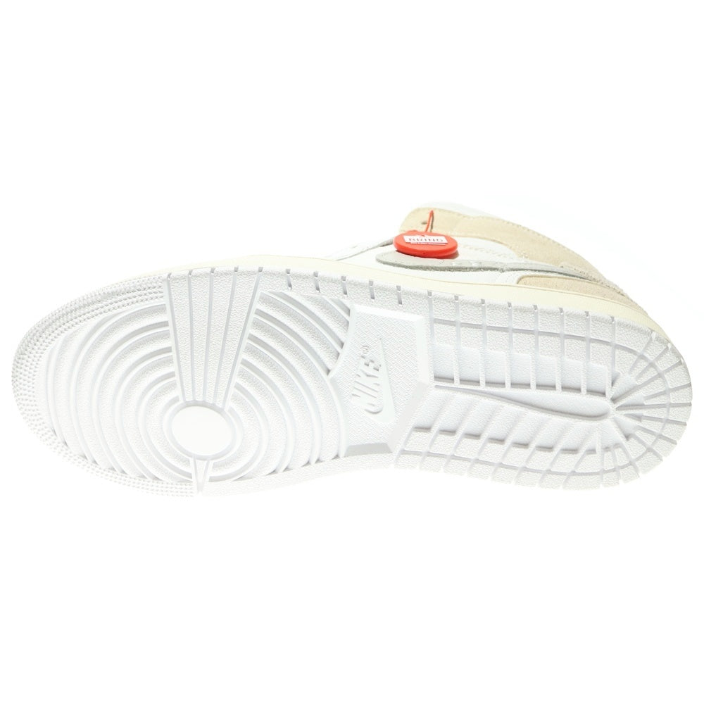 NIKE(ナイキ) AIR JORDAN 1 CRAFT エアジョーダンワンクラフト ハイカットスニーカー ホワイト/グレー US9.5/27.5cm DM9652‐120