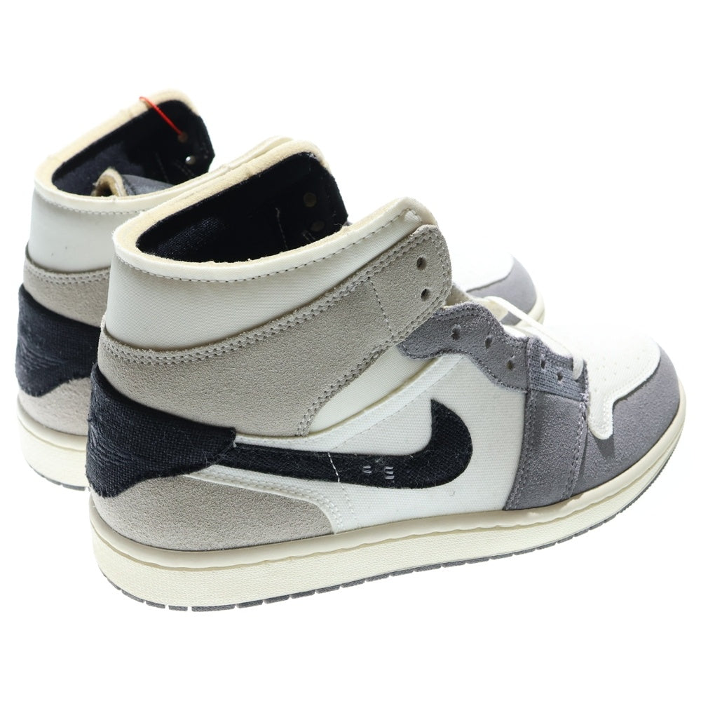 NIKE(ナイキ) AIR JORDAN 1 MID SE CRAFT CEMENT GREY エアジョーダン ミッド クラフト セメントグレー ミッドスニーカー グレー US9.5/27.5cm DZ4136‐002