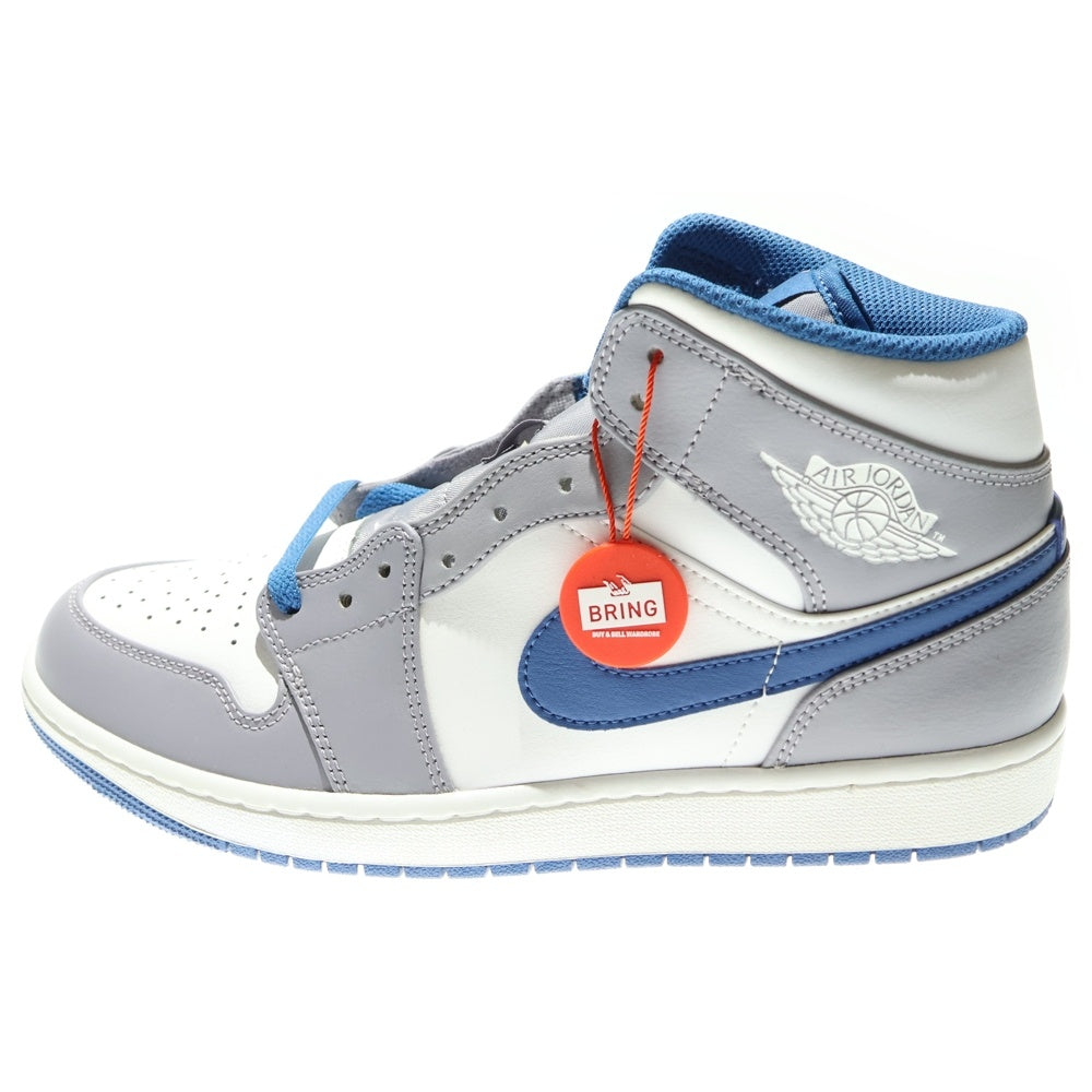 NIKE(ナイキ) AIR JORDAN 1 MID TRUE BLUE エアジョーダン ミッド トルゥーブルー ミッドカットスニーカー ブルー/グレー US9.5/27.5cm DQ8426-014