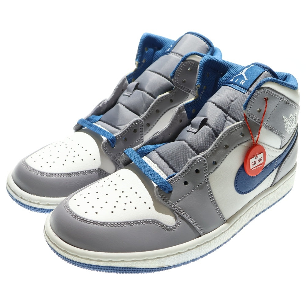 NIKE(ナイキ) AIR JORDAN 1 MID TRUE BLUE エアジョーダン ミッド トルゥーブルー ミッドカットスニーカー ブルー/グレー US9.5/27.5cm DQ8426-014