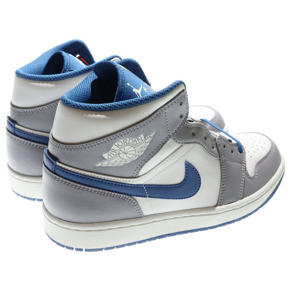 NIKE(ナイキ) AIR JORDAN 1 MID TRUE BLUE エアジョーダン ミッド トルゥーブルー ミッドカットスニーカー ブルー/グレー US9.5/27.5cm DQ8426-014