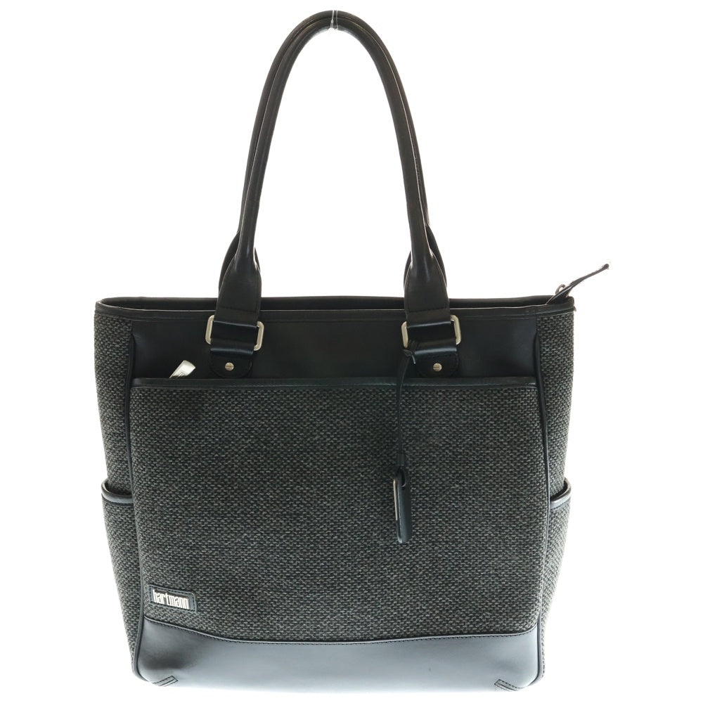 hartmann(ハートマン) ツイード ビジネス トートバッグ ブラック/グレー