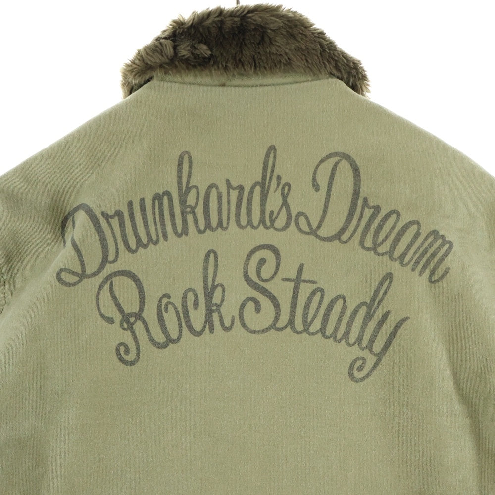 WACKO MARIA(ワコマリア) 両面ロゴデザインプリント 6B ダブルポケット ファー切り替え N1 デッキジャケット カーキ