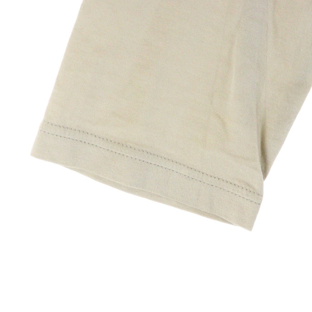 Coal Black(コールブラック) バックロゴデザイン クルーネック カットソー 七分丈Tシャツ パープル/ベージュ