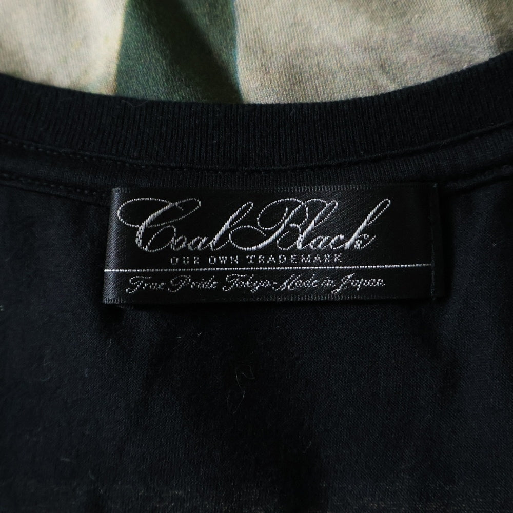 Coal Black(コールブラック) RIP MICHAEL JACKSON マイケルジャクソン 追悼 プリント Vネック 半袖Tシャツ カットソー ブラック