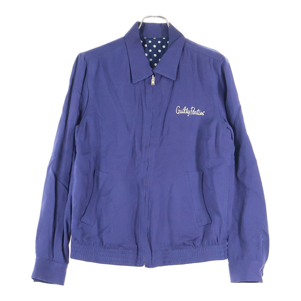 WACKO MARIA(ワコマリア) 10SS 両面エンブロイダリーデザイン ダブルポケット ジップアップジャケット ブルー 10SS-OUT-05