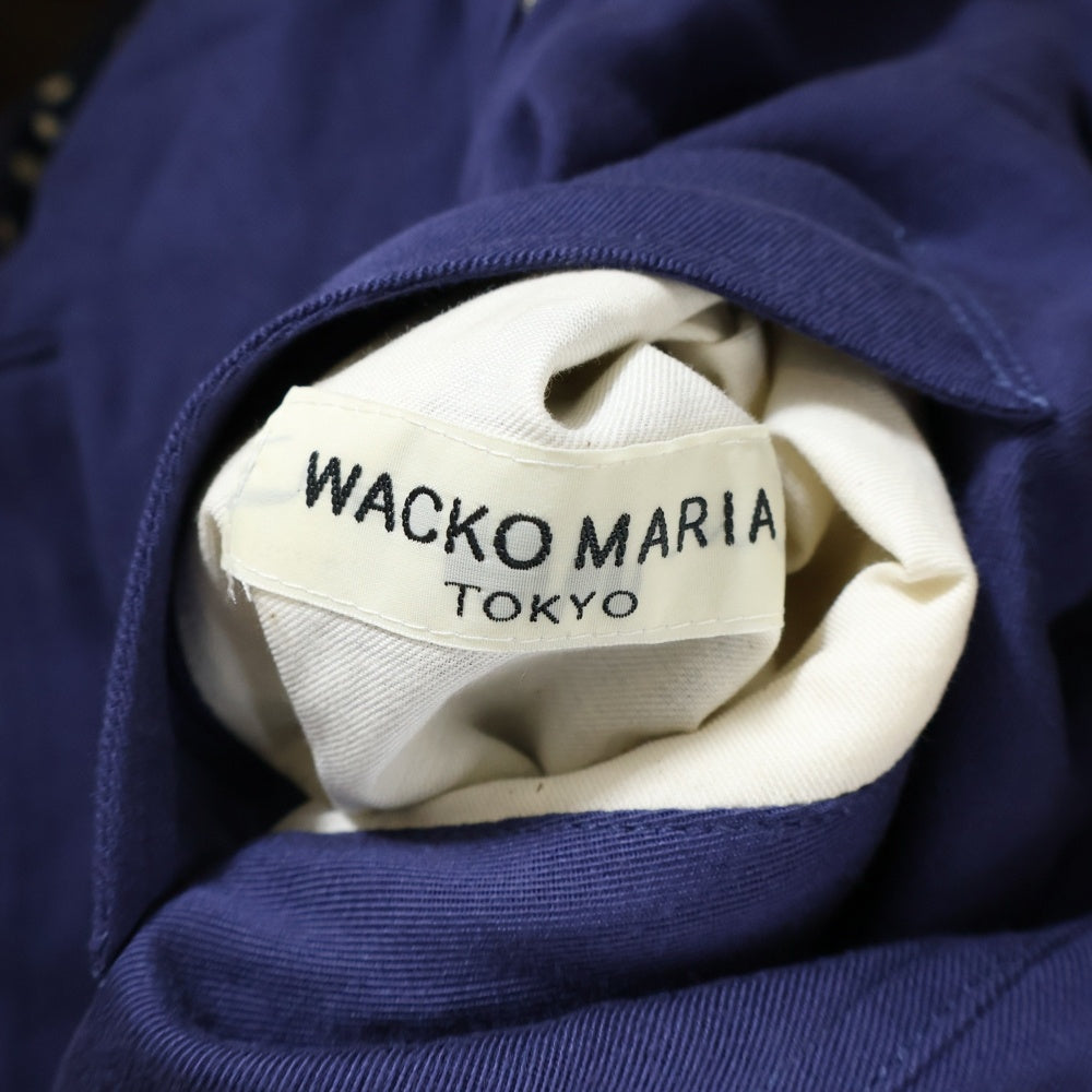 WACKO MARIA(ワコマリア) 10SS 両面エンブロイダリーデザイン ダブルポケット ジップアップジャケット ブルー 10SS-OUT-05