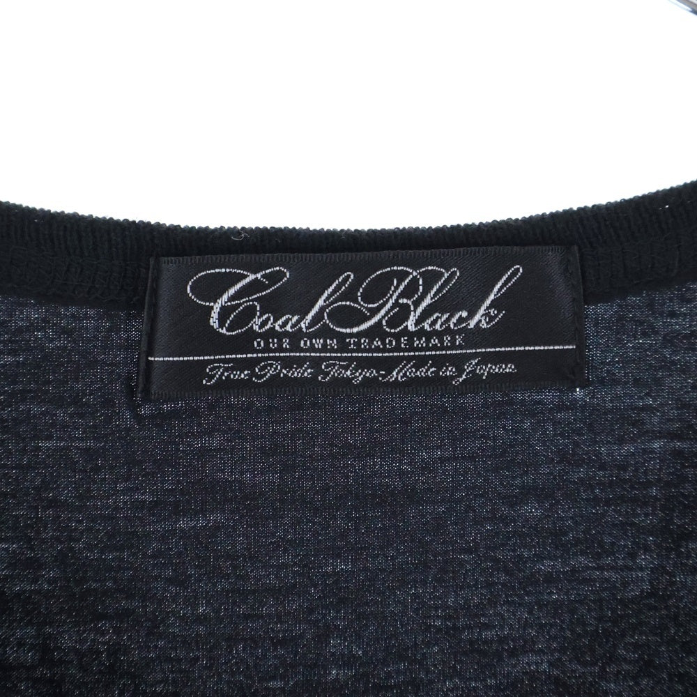 Coal Black(コールブラック) GENUINE CREATED TEE ジェニュイン クリエイテッド プリント クルーネック クロップドスリーブ Tシャツ カットソー ブラック
