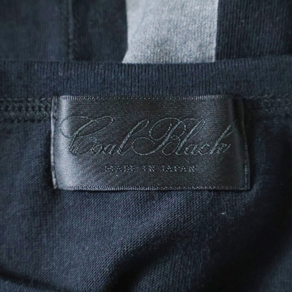 Coal Black(コールブラック) SHES MINE シーイズ マイン ナンバリングデザイン Vネック カットソー 半袖Tシャツ ブラック