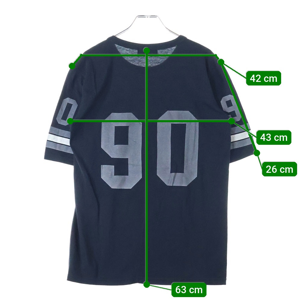 Coal Black(コールブラック) SHES MINE シーイズ マイン ナンバリングデザイン Vネック カットソー 半袖Tシャツ ブラック