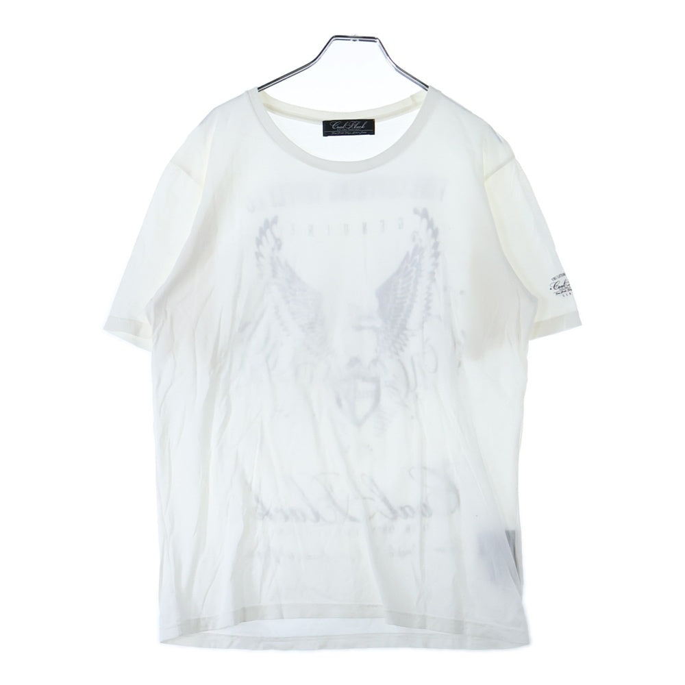 Coal Black(コールブラック) バッグウイングロゴデザイン クルーネック カットソー 半袖Tシャツ ホワイト