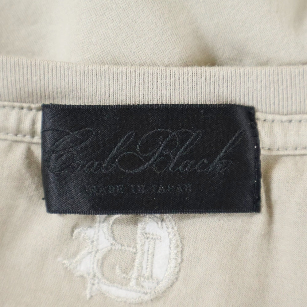 Coal Black(コールブラック) BLACK STAR ブラック スター フロントロゴプリント クルーネック カットソー 半袖Tシャツ グレー