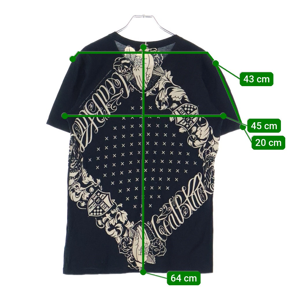 Coal Black(コールブラック) サークルロゴ プリント クルーネック 半袖Tシャツ カットソー ブラック/ベージュ