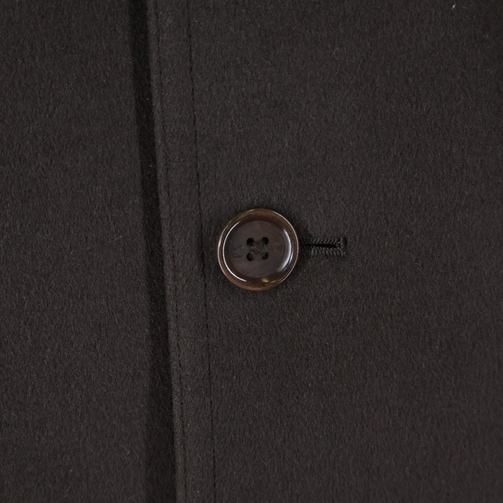 Paul Smith(ポールスミス) 裏地星座柄 5B シングル メルトンウールロングコート ジャケット ブラウン PP-RM-33141