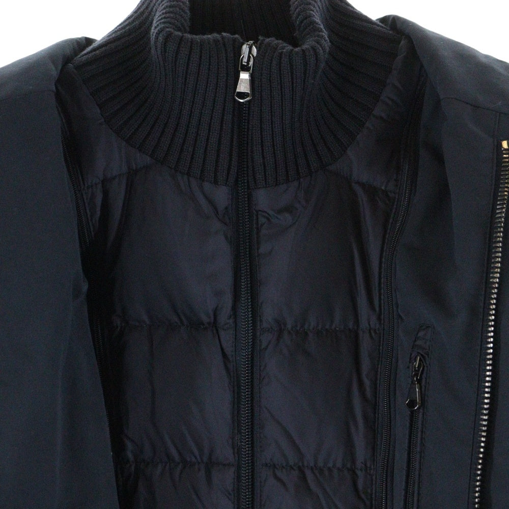 MONCLER(モンクレール) GRIMBERT GIUBBOTTO グランベール リブネック ダウン ドッキング チェスターコート ネイビー 220913190300