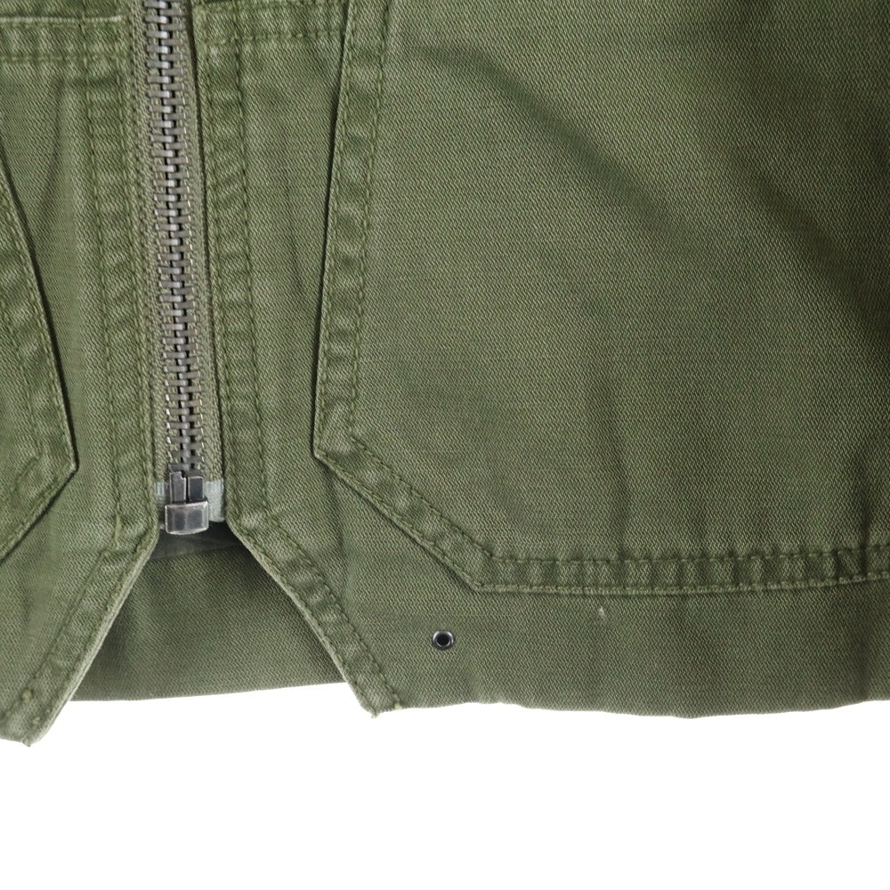 DIESEL(ディーゼル) 裏地総柄 コットン ジップアップ ジャケット ブルゾン カーキ