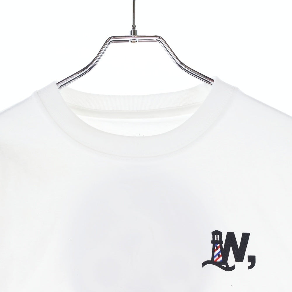 BBS BARBER SAKOTA(バーバーサコタ) ×ALWAYTH ×WAKE SAPPORO bicycle Long Sleeve Tshirt オールウェイズ ウェイク札幌 バイシクルプリント ロングスリーブTシャツ ホワイト