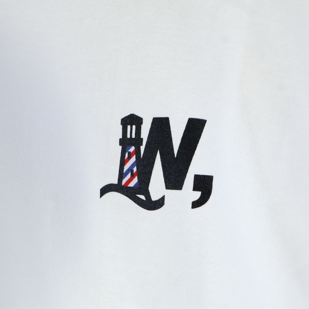 BBS BARBER SAKOTA(バーバーサコタ) ×ALWAYTH ×WAKE SAPPORO bicycle Long Sleeve Tshirt オールウェイズ ウェイク札幌 バイシクルプリント ロングスリーブTシャツ ホワイト