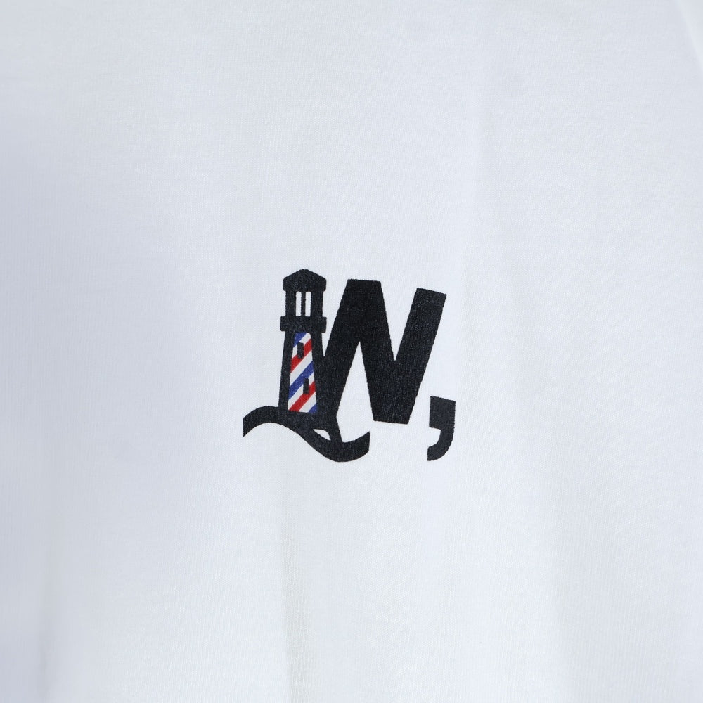 BBS BARBER SAKOTA(バーバーサコタ) ×ALWAYTH ×WAKE SAPPORO bicycle Long Sleeve Tshirt オールウェイズ ウェイク札幌 バイシクルプリント ロングスリーブTシャツ ホワイト