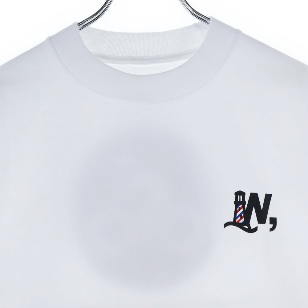 BBS BARBER SAKOTA(バーバーサコタ) ×ALWAYTH ×WAKE SAPPORO bicycle Long Sleeve Tshirt オールウェイズ ウェイク札幌 バイシクルプリント ロングスリーブTシャツ ホワイト