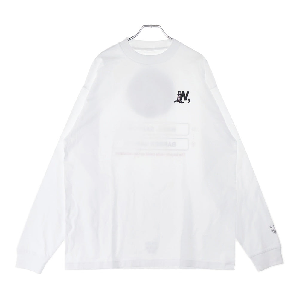 BBS BARBER SAKOTA(バーバーサコタ) ×ALWAYTH ×WAKE SAPPORO bicycle Long Sleeve Tshirt オールウェイズ ウェイク札幌 バイシクルプリント ロングスリーブTシャツ ホワイト
