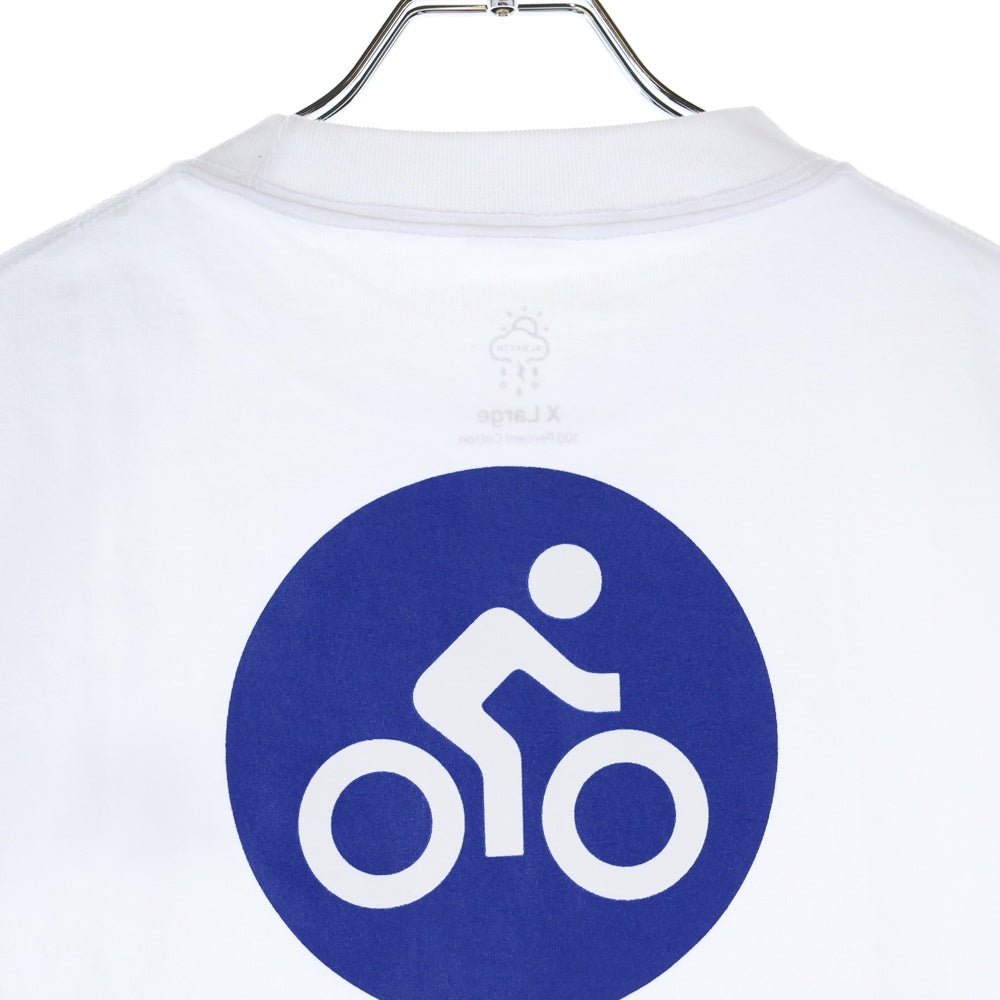 BBS BARBER SAKOTA(バーバーサコタ) ×ALWAYTH ×WAKE SAPPORO bicycle Long Sleeve Tshirt オールウェイズ ウェイク札幌 バイシクルプリント ロングスリーブTシャツ ホワイト