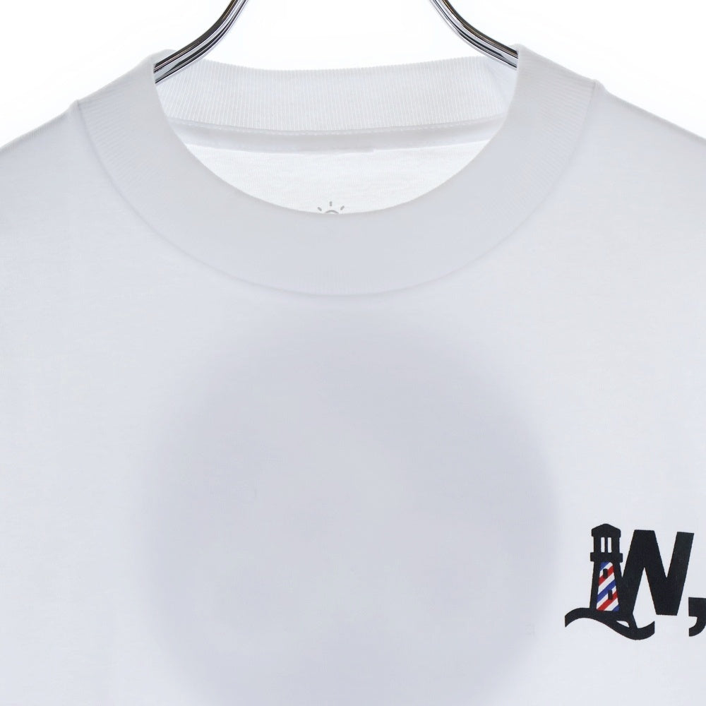 BBS BARBER SAKOTA(バーバーサコタ) ×ALWAYTH ×WAKE SAPPORO bicycle Long Sleeve Tshirt オールウェイズ ウェイク札幌 バイシクルプリント ロングスリーブTシャツ ホワイト