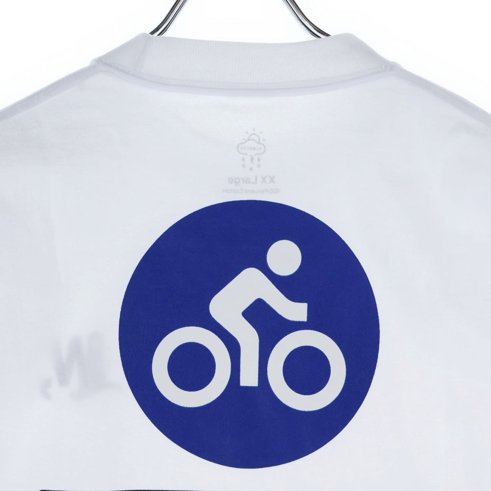 BBS BARBER SAKOTA(バーバーサコタ) ×ALWAYTH ×WAKE SAPPORO bicycle Long Sleeve Tshirt オールウェイズ ウェイク札幌 バイシクルプリント ロングスリーブTシャツ ホワイト