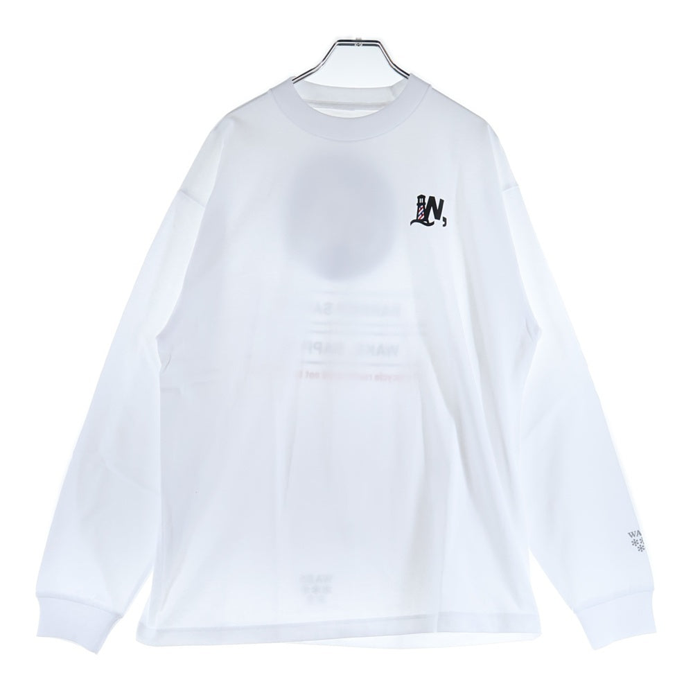 BBS BARBER SAKOTA(バーバーサコタ) ×ALWAYTH ×WAKE SAPPORO bicycle Long Sleeve Tshirt オールウェイズ ウェイク札幌 バイシクルプリント ロングスリーブTシャツ ホワイト