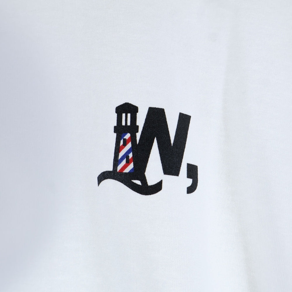 BBS BARBER SAKOTA(バーバーサコタ) ×ALWAYTH ×WAKE SAPPORO bicycle Long Sleeve Tshirt オールウェイズ ウェイク札幌 バイシクルプリント ロングスリーブTシャツ ホワイト