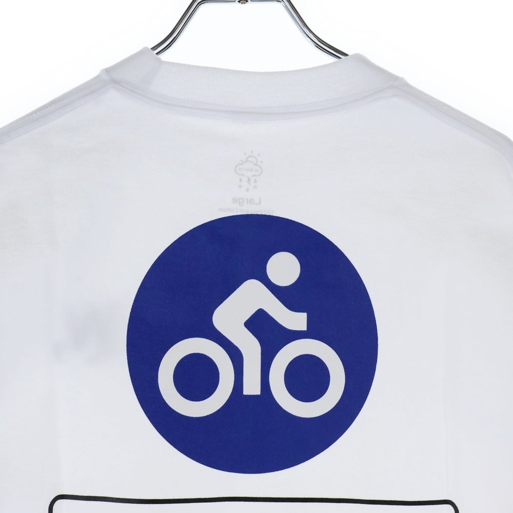 BBS BARBER SAKOTA(バーバーサコタ) ×ALWAYTH ×WAKE SAPPORO bicycle Long Sleeve Tshirt オールウェイズ ウェイク札幌 バイシクルプリント ロングスリーブTシャツ ホワイト