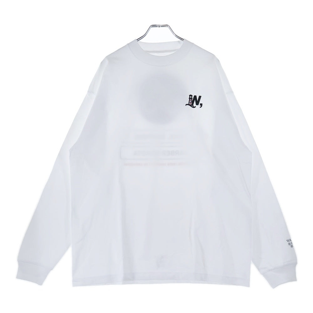 BBS BARBER SAKOTA(バーバーサコタ) ×ALWAYTH ×WAKE SAPPORO bicycle Long Sleeve Tshirt オールウェイズ ウェイク札幌 バイシクルプリント ロングスリーブTシャツ ホワイト
