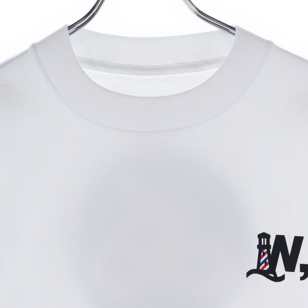 BBS BARBER SAKOTA(バーバーサコタ) ×ALWAYTH ×WAKE SAPPORO bicycle Long Sleeve Tshirt オールウェイズ ウェイク札幌 バイシクルプリント ロングスリーブTシャツ ホワイト