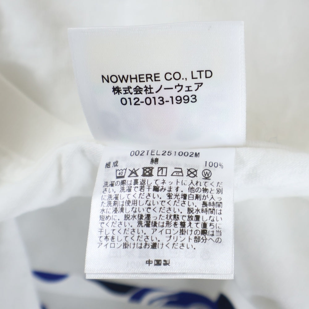 A BATHING APE(アベイシングエイプ) BARY MILO ベイビーマイロ サルカモ プリント 半袖 カットソー Tシャツ ホワイト 002TEL251002M