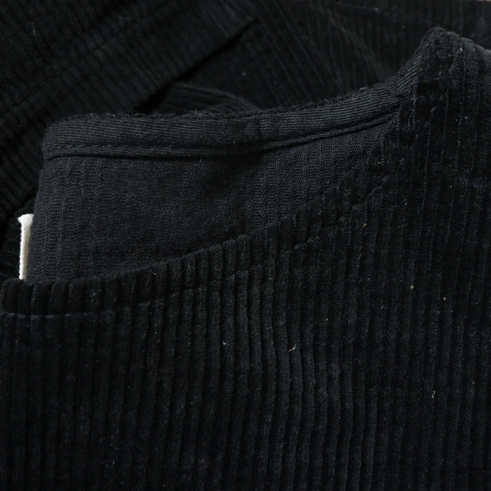 ISAMU KATAYAMA BACKLASH(イサムカタヤマバックラッシュ) STRETCH CORDUROY GARENT-DYED PULLOVER ストレッチコーデュロイ ガーメントダイ プルオーバー 長袖カットソー ブラック 2028-02