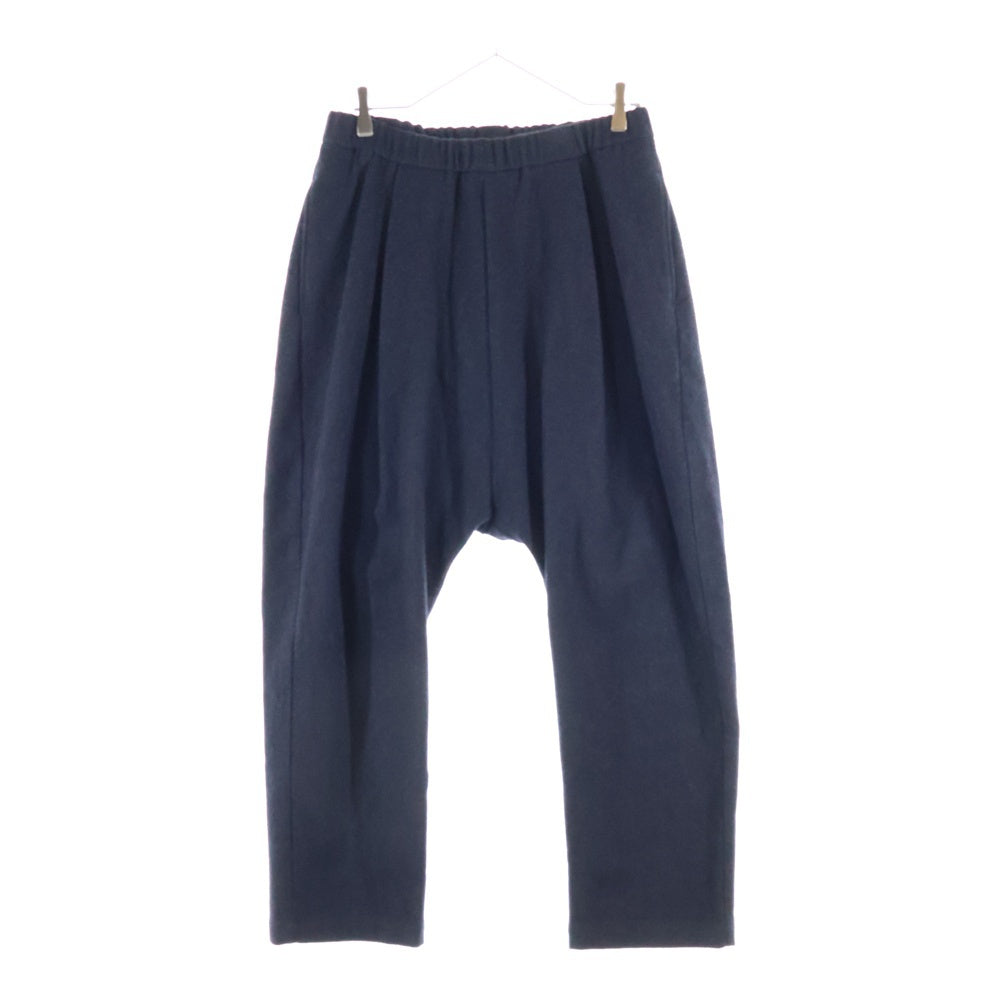 ISAMU KATAYAMA BACKLASH(イサムカタヤマバックラッシュ) ドローストリング ウール サルエル イージーパンツ ネイビー BL-2081-04