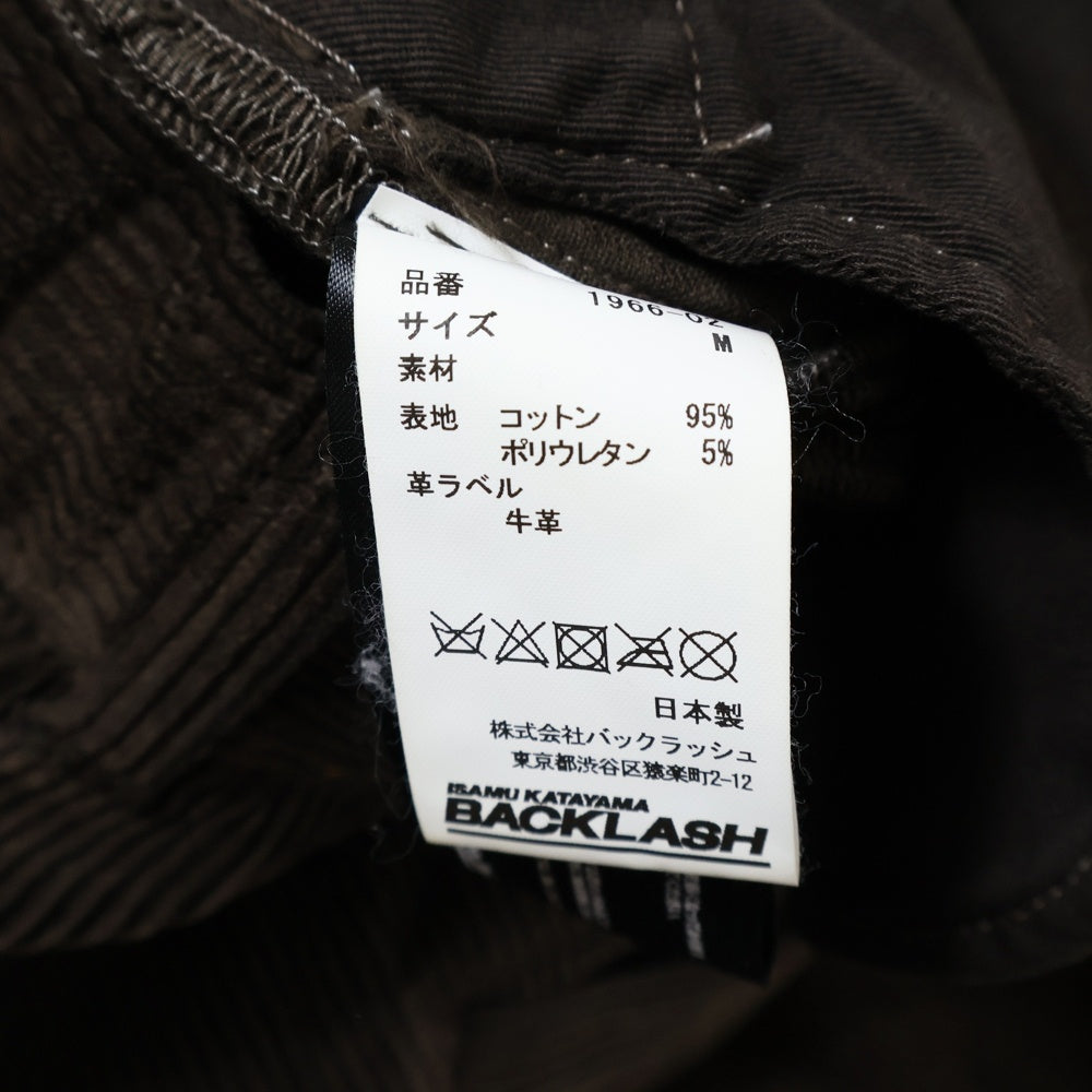 ISAMU KATAYAMA BACKLASH(イサムカタヤマバックラッシュ) CORDUROY TAPERED PANTS コーデュロイ テーパード ドローストリング パンツ ブラウン 1966-02