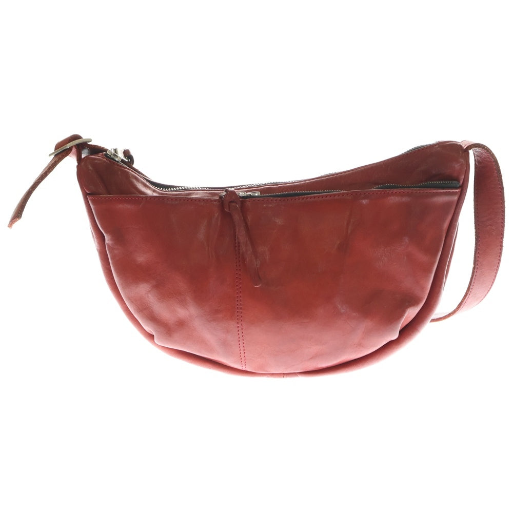 ISAMU KATAYAMA BACKLASH(イサムカタヤマバックラッシュ) Shoulder Colollng Product 92-16 フルタンニン染め レザーショルダーバッグ レッド