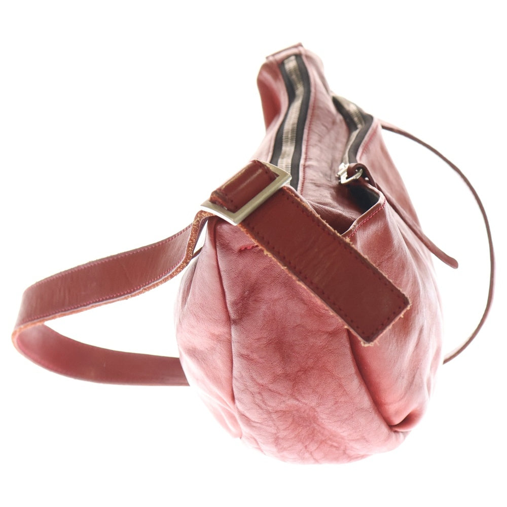 ISAMU KATAYAMA BACKLASH(イサムカタヤマバックラッシュ) Shoulder Colollng Product 92-16 フルタンニン染め レザーショルダーバッグ レッド