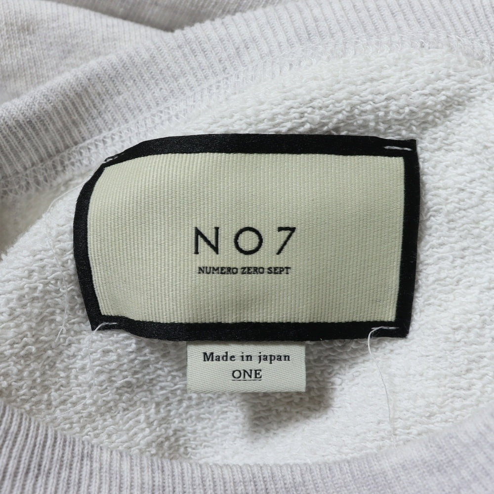 NO BRAND(ノーブランド) N/07 エヌゼロナナ RAGLAN SHORT SLEEVE TOPS ラグラン ショートスリーブ トップス 半袖スウェット グレー