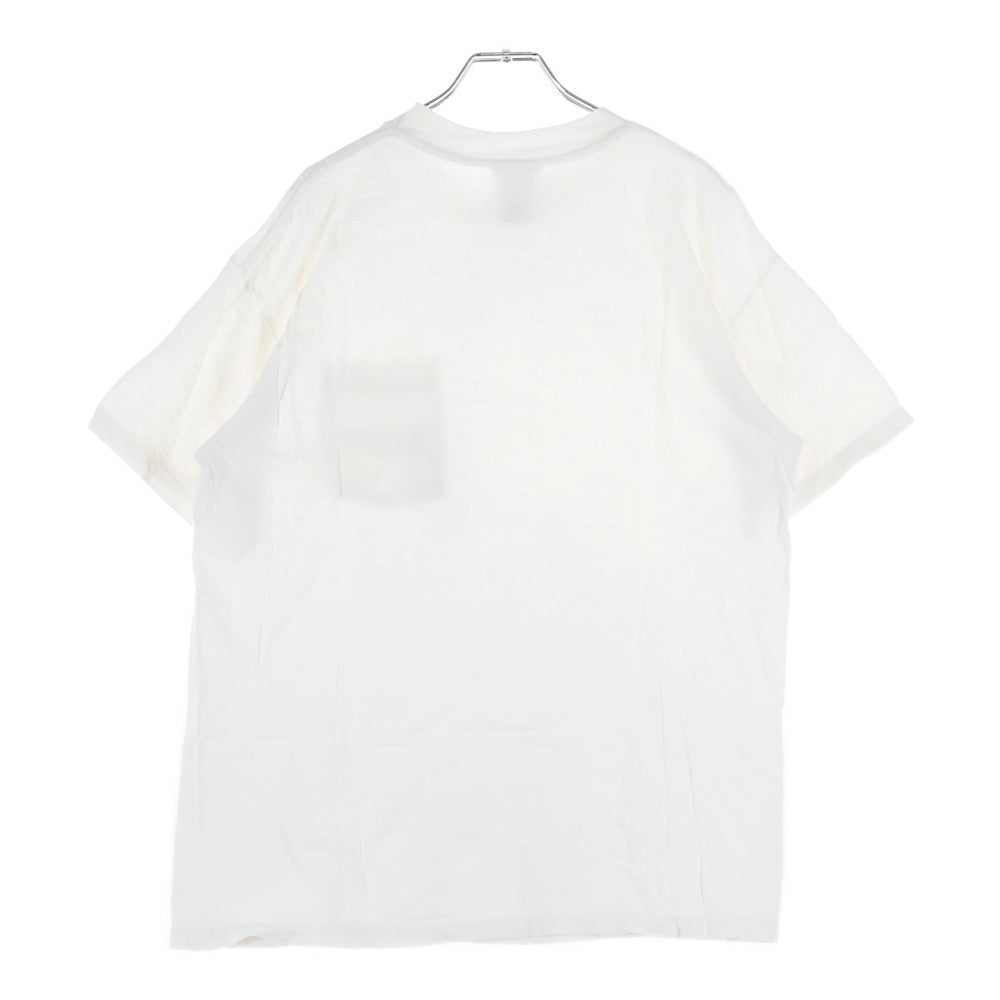 READY MADE(レディメイド) 24SS SS T-SHIRT POCKET ロゴプリント ポケットTシャツ 半袖カットソー ホワイト RE-CO-WH-00-00-277