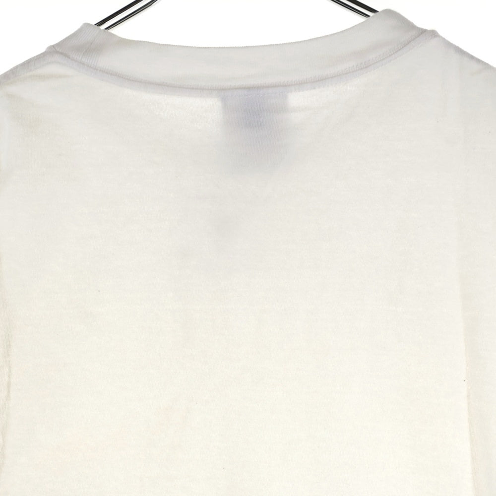 SAINT MICHAEL(セントマイケル) 24SS BR SS TEE BORN SAINT ロゴプリントTシャツ 半袖カットソー ホワイト SM-YS8-0000-C07