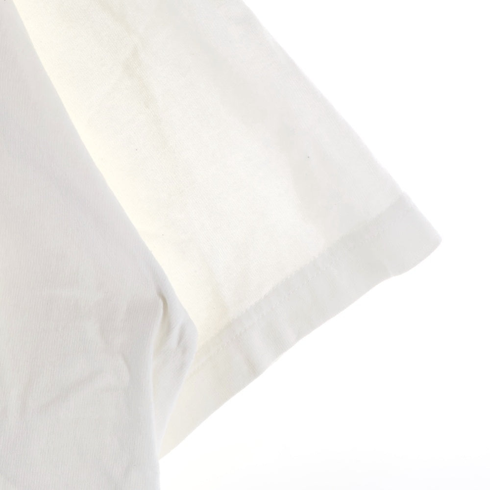 SAINT MICHAEL(セントマイケル) 24SS BR SS TEE BORN SAINT ロゴプリントTシャツ 半袖カットソー ホワイト SM-YS8-0000-C07