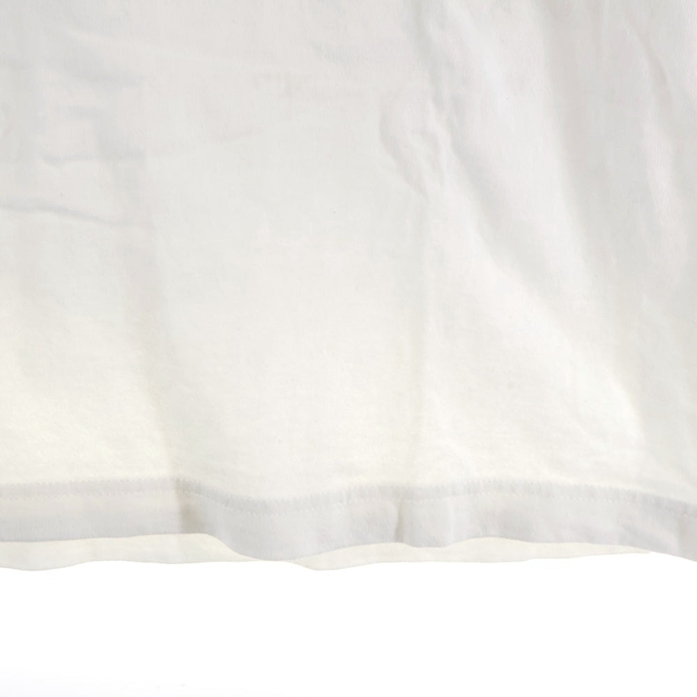 SAINT MICHAEL(セントマイケル) 24SS BR SS TEE BORN SAINT ロゴプリントTシャツ 半袖カットソー ホワイト SM-YS8-0000-C07