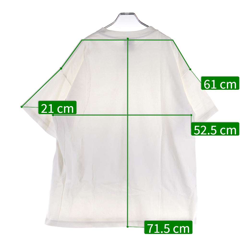 SAINT MICHAEL(セントマイケル) 24SS BR SS TEE BORN SAINT ロゴプリントTシャツ 半袖カットソー ホワイト SM-YS8-0000-C07