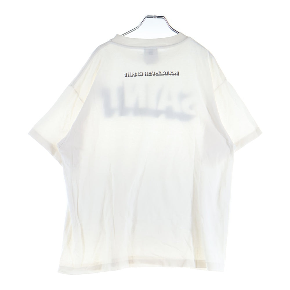 SAINT MICHAEL(セントマイケル) 25AW SS TEE/SAINT/WHITE ロゴプリントTシャツ 半袖カットソー ホワイト SM-HR1-0000-018