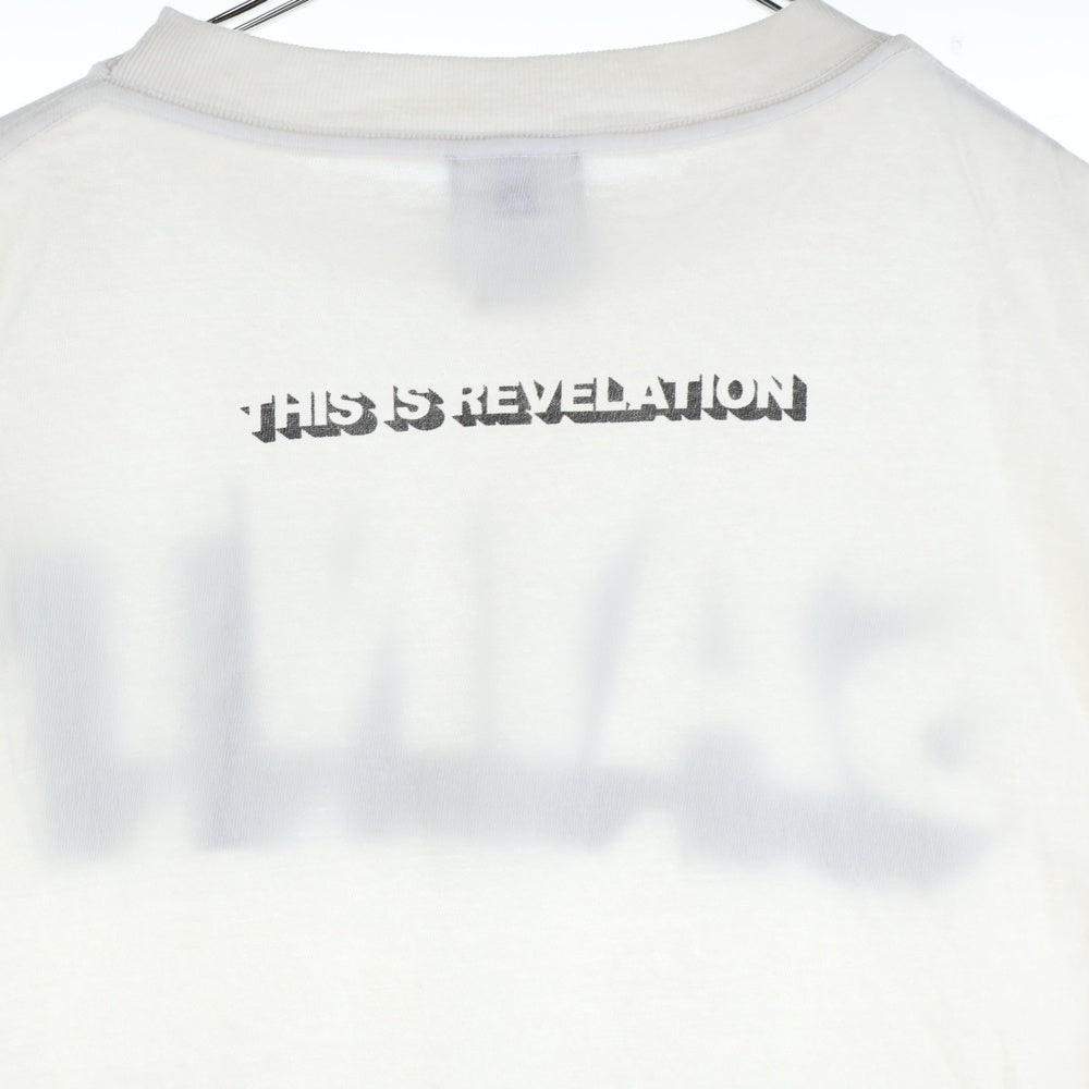 SAINT MICHAEL(セントマイケル) 25AW SS TEE/SAINT/WHITE ロゴプリントTシャツ 半袖カットソー ホワイト SM-HR1-0000-018