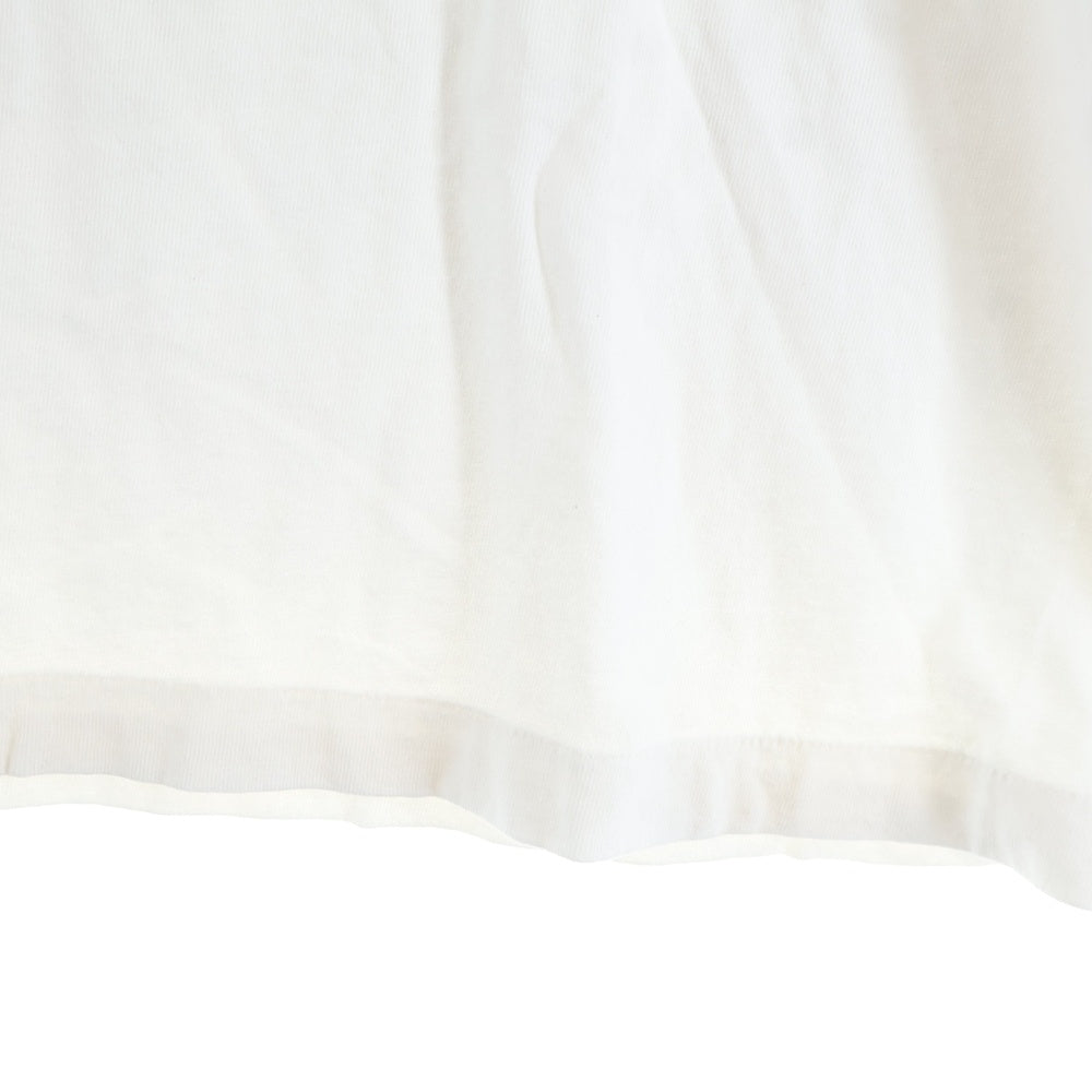 SAINT MICHAEL(セントマイケル) 25AW SS TEE/SAINT/WHITE ロゴプリントTシャツ 半袖カットソー ホワイト SM-HR1-0000-018