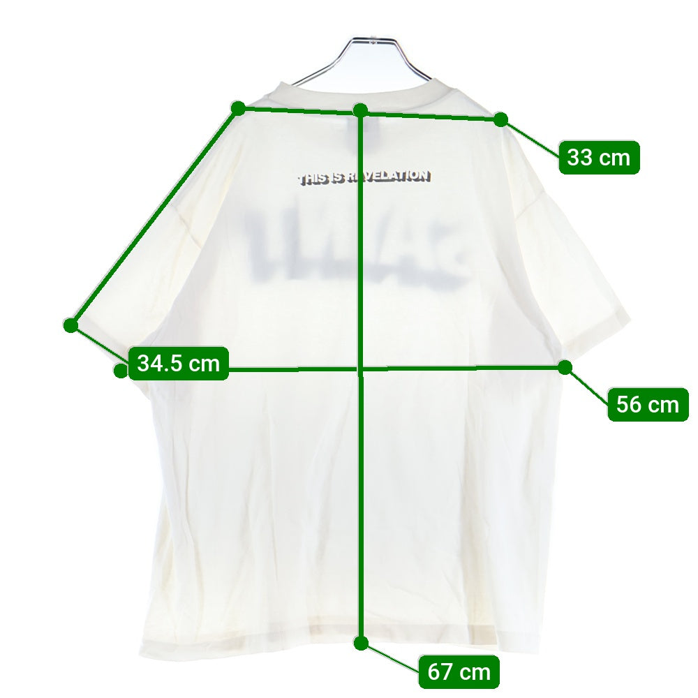 SAINT MICHAEL(セントマイケル) 25AW SS TEE/SAINT/WHITE ロゴプリントTシャツ 半袖カットソー ホワイト SM-HR1-0000-018