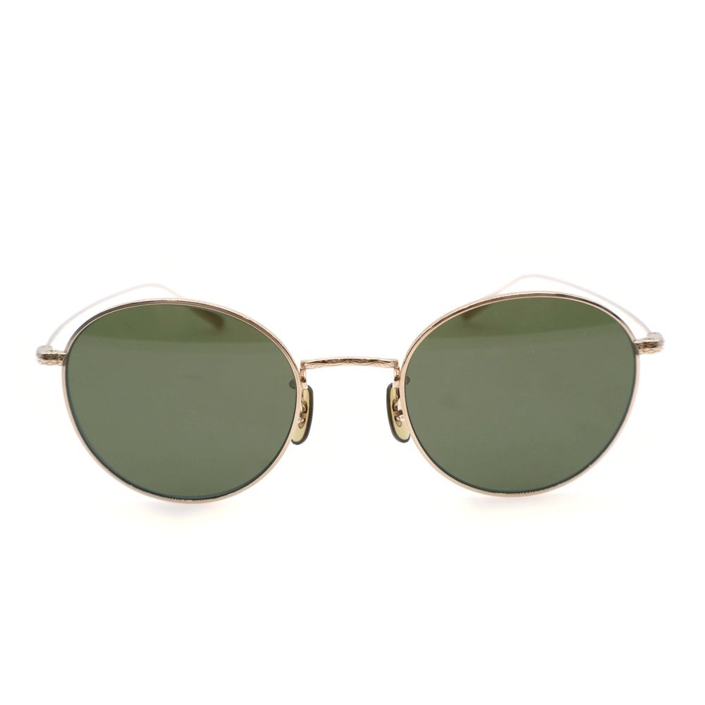OLIVER PEOPLES(オリバーピープルズ) Elia ラウンドシェイプ メタルフレーム カラーレンズサングラス ゴールド